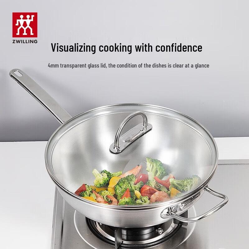 Zwilling Prime 30cm 5-Ply Stainless Steel Wok