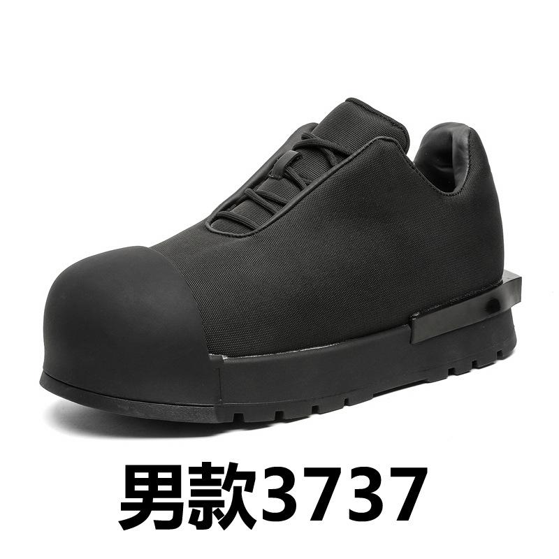 

Американские туфли Микки с большой головой для мужчин и женщин, нишевая пара, толстая подошва, увеличивающая рост, для папы, пара 3737-1737-J 38 чёрный