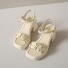 thick-soled thick-heeled high-heeled one-word sandals for women's summer wear, exquisite matching skirts, new models