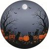 Halloween Round Table Cover Waterproof Oilproof Stretch Fitted Tablecloth Pumpkin Ghost Print Wipeable Table Protector Home Party Holiday Dining Decor