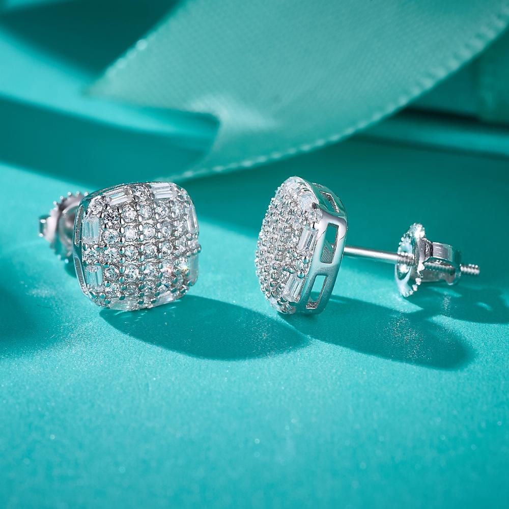 Certified D VVS1 Moissanite Stud Earrings 925 Sterling Silver 0.006ct-0.04ct New