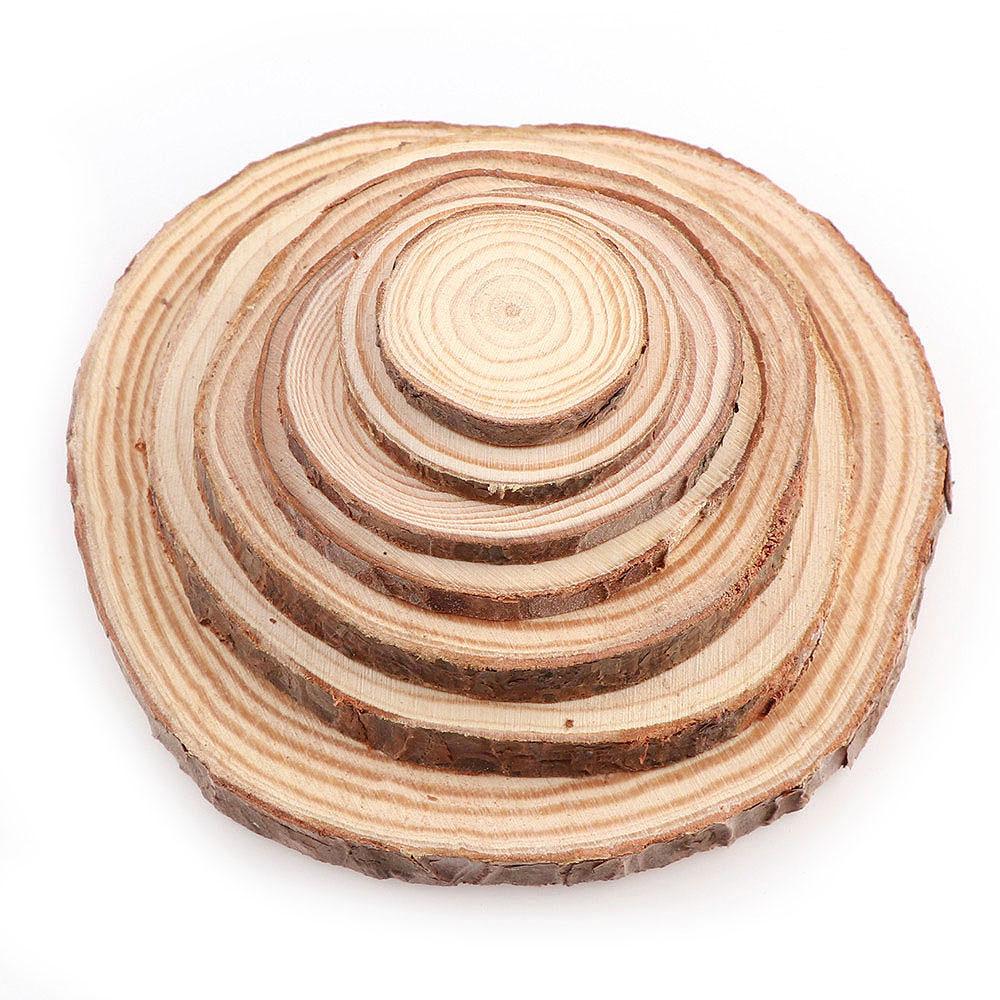 

Round Arts and Crafts Christmas Decorations Wood Center Decoration DIY Handmade Country Wedding Decoration 4-5cm 5PCs&1cm