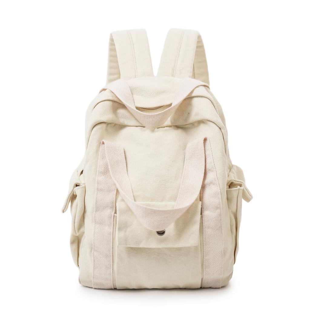 Super Mini Canvas Small Backpack Women's Lightweight Mobile Phone Bag Leisure Travel Student Small Backpack Tide