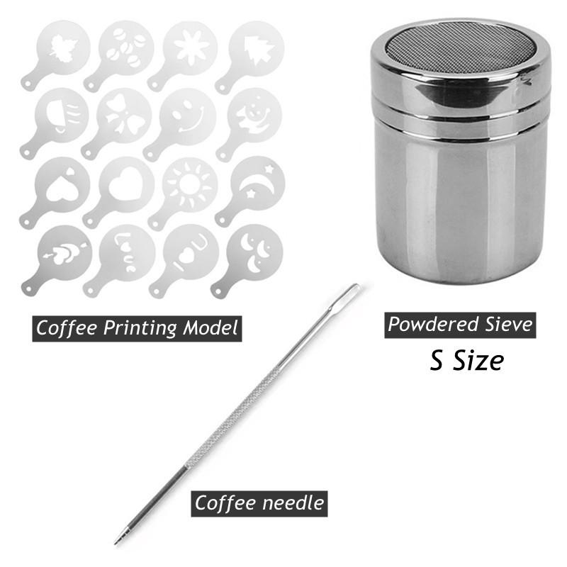 

Coffee Writing Stencil Chocolate Shaker Cocoa Flour Sifter 16 Coffee Stencil Template Stencil for Drawing on Coffee 3pcs per set