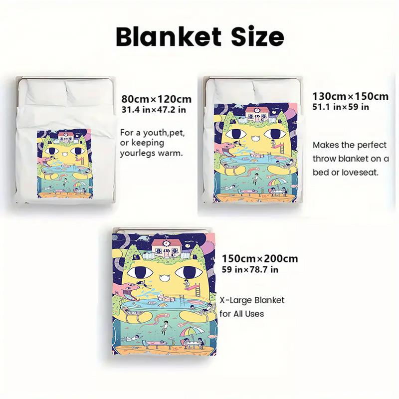 OMORI Theme 2D Flat Pattern Flannel Blanket High Quality All Seasons Warmth and Comfort Perfect for Christmas Gifts.PMT0914177