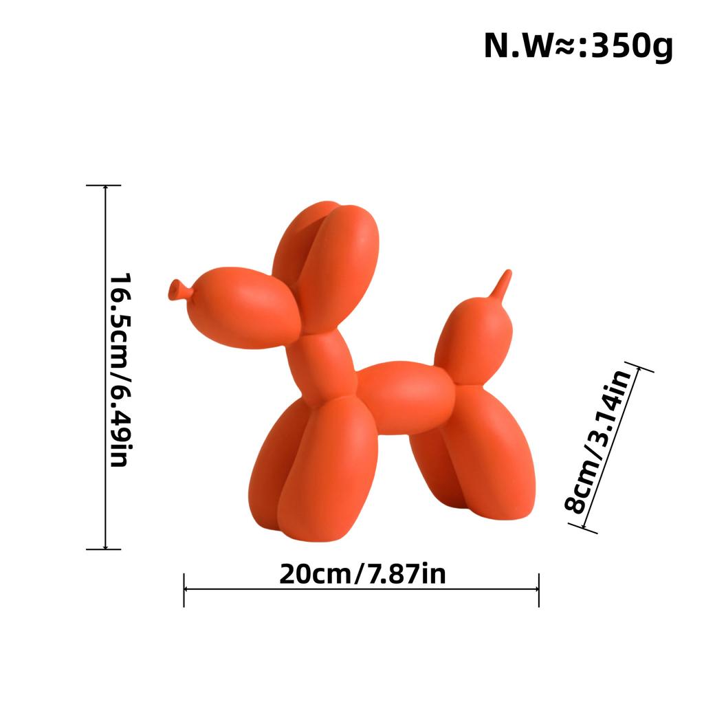 Modern Sleek Nordic Creative Design Balloon Dog Ornaments Living Room Bedroom Wine Cabinet Decoration Resin Craft Plush Decoration Art