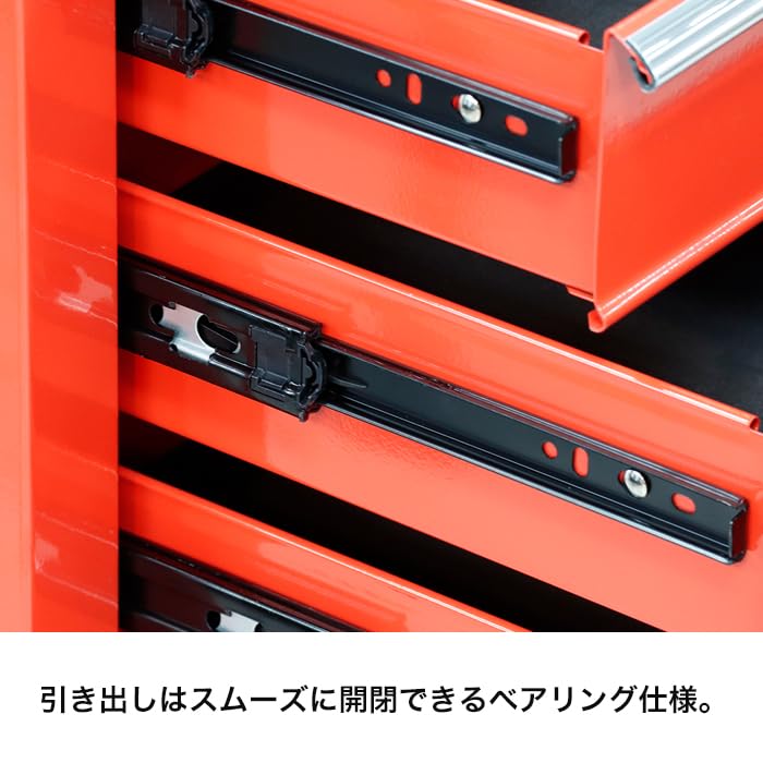 Tool Roller Professional Tool Box 7-tier Box, Cabinet, Extra-large Casters, (black)