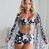 Bikini Three-piece Swimsuit Women's Split New Blouse Bow Fashion Beach Swimsuit