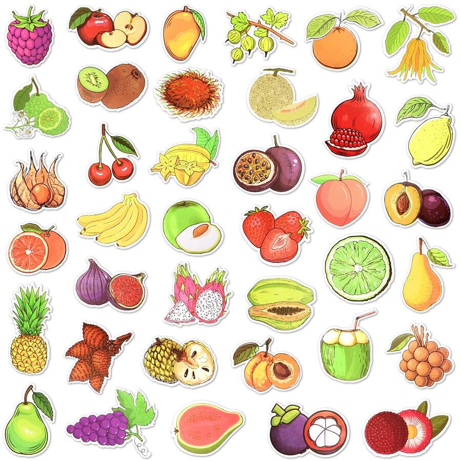 10/30/50PCS Cute Fruits Cartoon Stickers DIY Phone Laptop Travel Luggage Fridge Car Bike Guitar Waterproof Sticker Decal Kid Toy