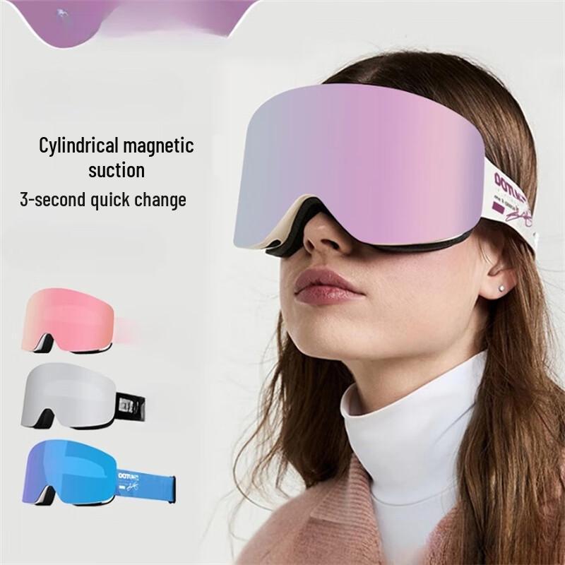 Frameless Magnetic Anti-Fog Ski Goggles
