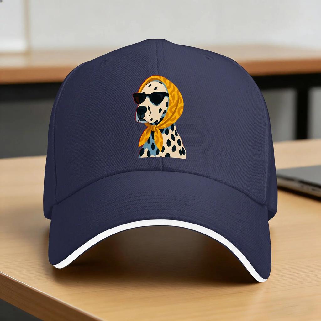 Retro Womens Dalmatian Print Baseball Cap yk Funny Trucker Hat Summer Women Unisex Running Hippie Baseball Caps