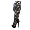 Sommer Sexy Overknee Stiefel Rom Ultra High Heels Mode Aushöhlen Frauen Peep Toe Lace-Up Zip Plattform Schuh Sandalen Frühling
