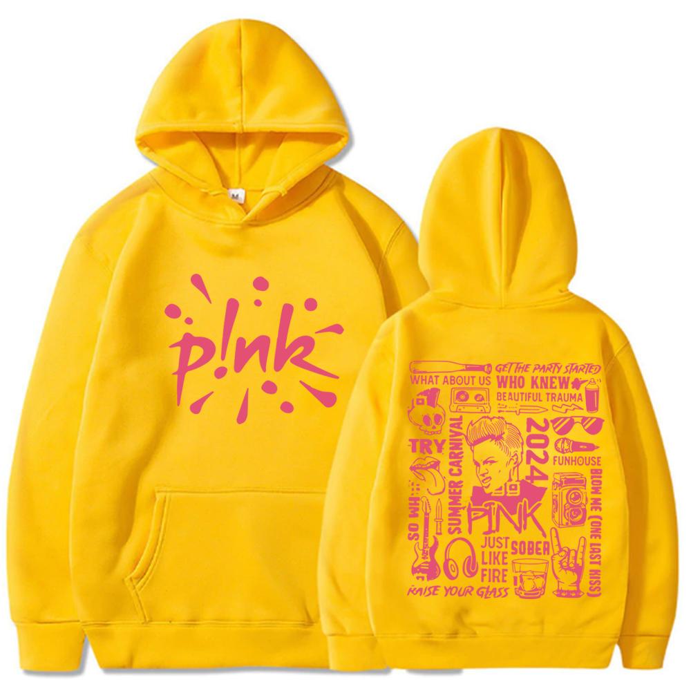 Pink Singer Tour 2024 Hot Hoodies Hiphop Rapper P!nk SUMMER CARNIVAL Sweatshirts Shirt