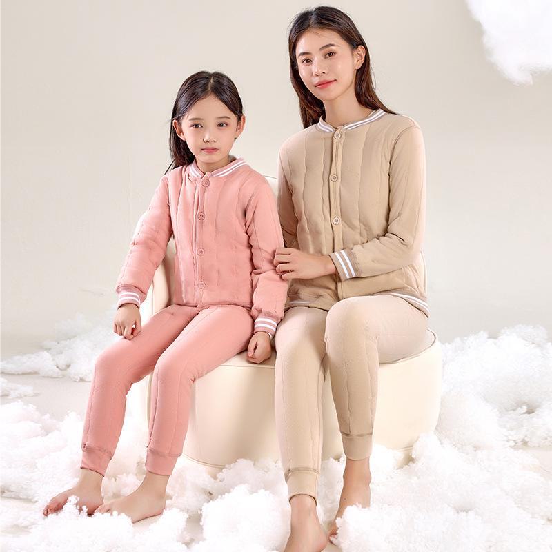 Inner Warm Winter Suit for Children and Teens - Thick, Cozy School Uniform for Parent-Child Matching