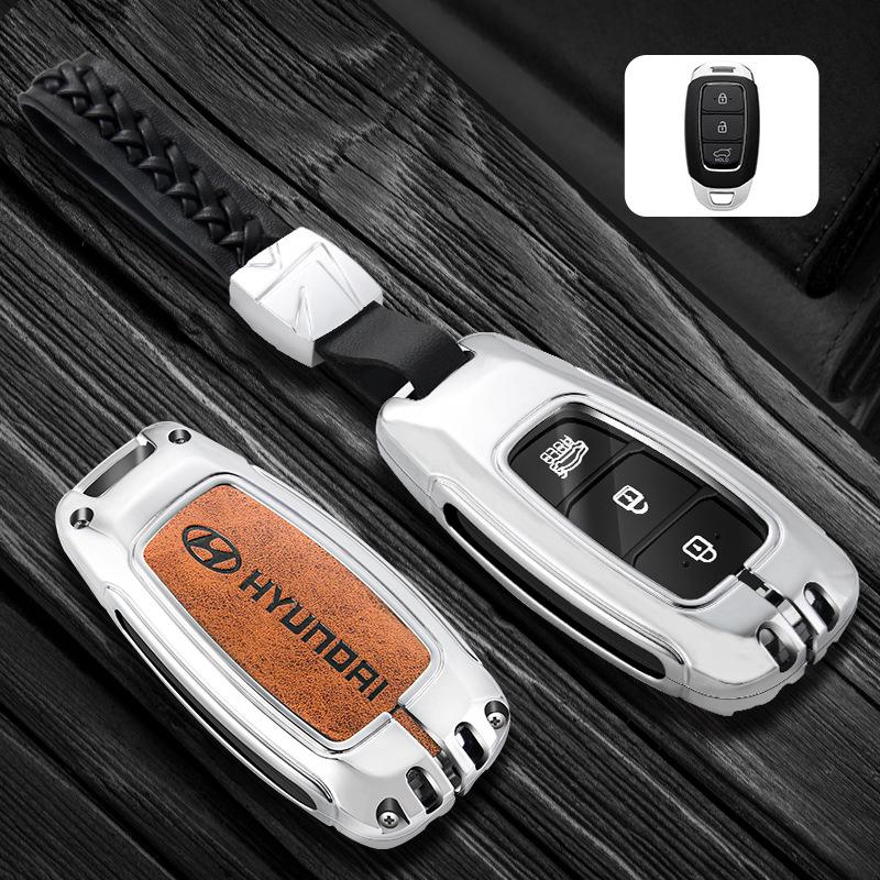 2021 Hyundai Elantra, ix35, ix25, Sonata 8, Festa Key Case - Premium Genuine Leather for Men