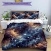 3pcs bedding set Galaxy Nebula Includes 1 Comforter + 2 Pillowcases, Without Pillow Inserts, Soft Comfortable, Lightweight Breathable110