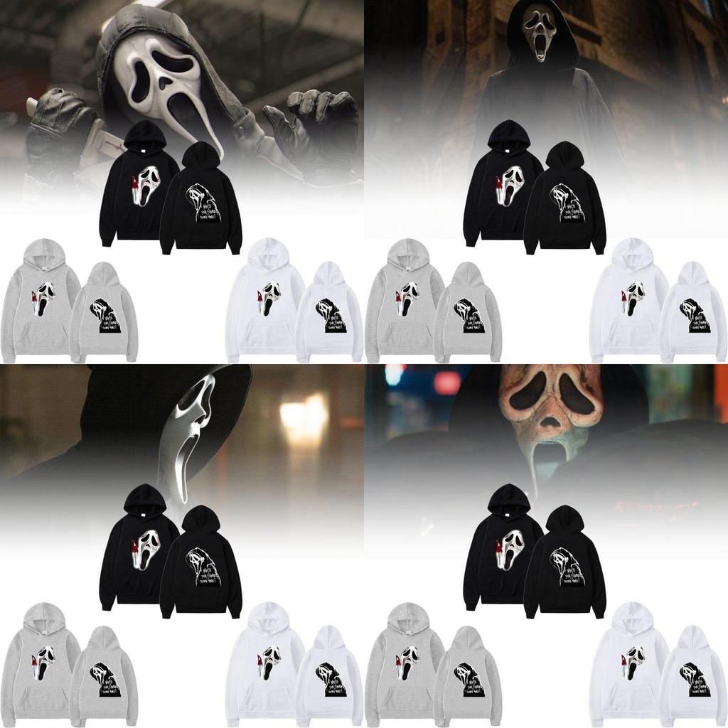 Scream Vi Ghostface Hoodie Men Stylish Aesthetic Sweatshirt For Spring And Autumn Wear