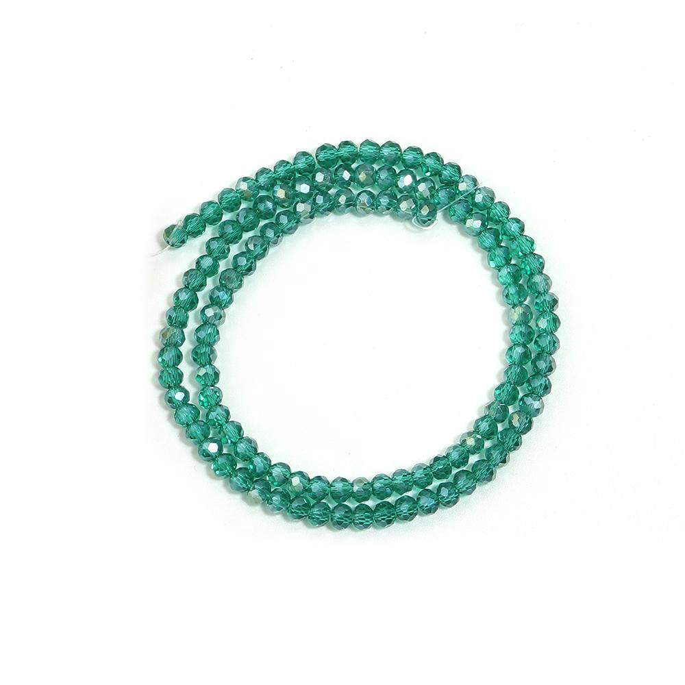 

1 нить 3 4 6 8 10 мм Граненые Хрустальные Бусины Павлиний Зеленый Рондель Плоское Стекло Свободные Разделительные Бусины Для Изготовления Украшений DIY Ожерелье