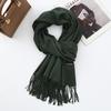 Cotton Solid Color Scarf for Women Winter Warm Wool Cashmere Scarf Autumn and Winter Women's Shawl Scarf Korean Style Atmosphere