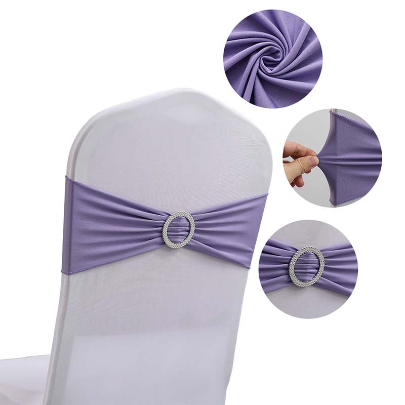 20Pcs Knot Bow Chair Strap Cover Band Ribbons Chair Tie Backs for Party Banquet Decor Wedding Decoration Elastic Band Buckle Decoration Props Slider