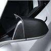Carbon Fiber Style Horn Rear View Side Mirror Covers Cap For Tesla Model 3 17-23