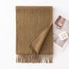DayApril Women's 100% Wool Solid Color Tassel Scarf