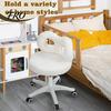 Makeup Chair Swivel Vanity Chair, with Adjustable Dressing Stool Height, Plush Cover Bowknot Back Home Office