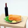 Miniature Roast Chicken Realistic Christmas Roast Chicken On Plate Dolls Accessory Miniature