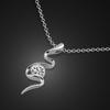925 Silver Plated Aaa Zircon Inlaid Casual Necklace Silver Ladies Pendant
