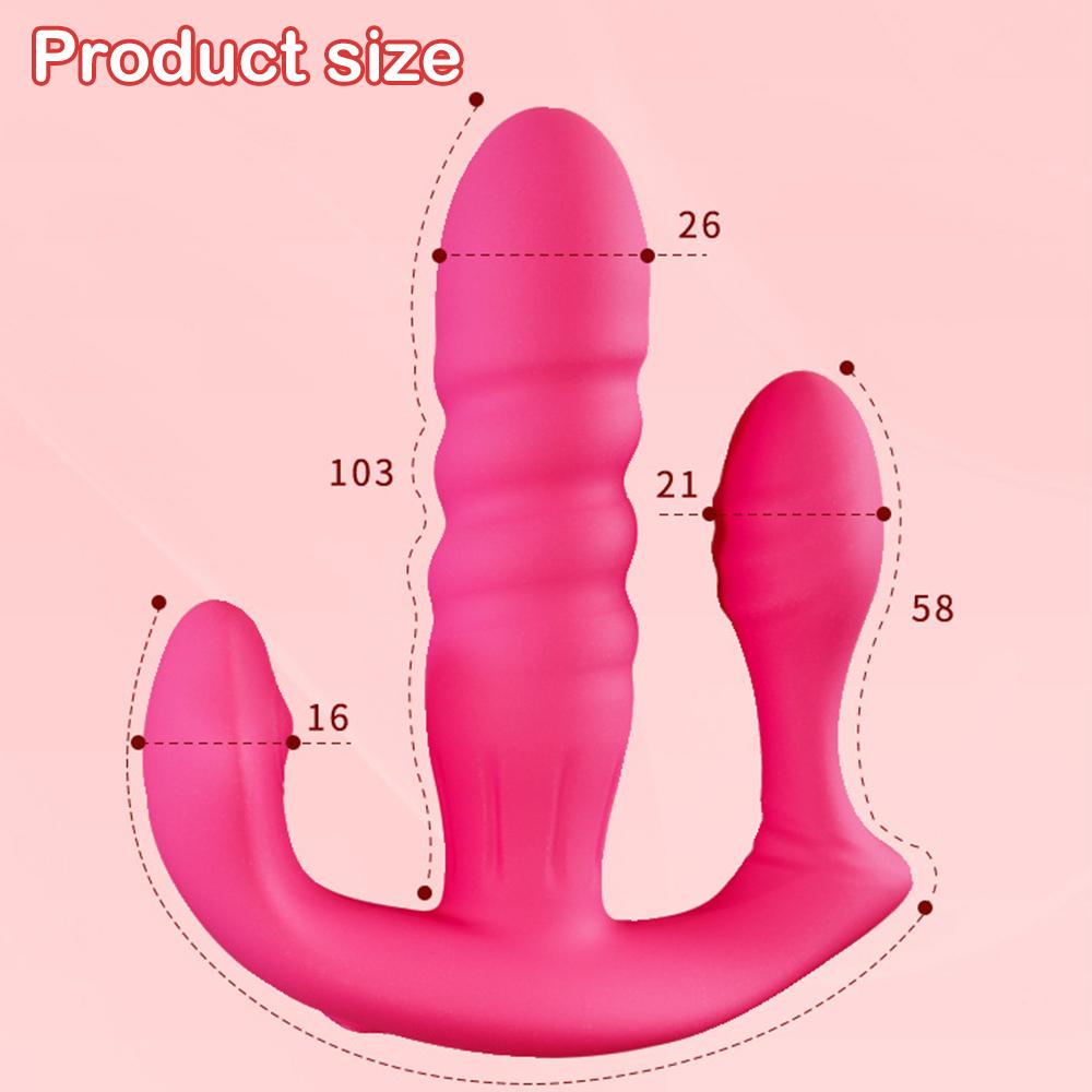 Thrusting Dildo Vibrators Truser for Kvinner Klitorisstimulator Kvinnelig Onanist Vagina Massasje Par Erotisk leketøy Sexmaskin