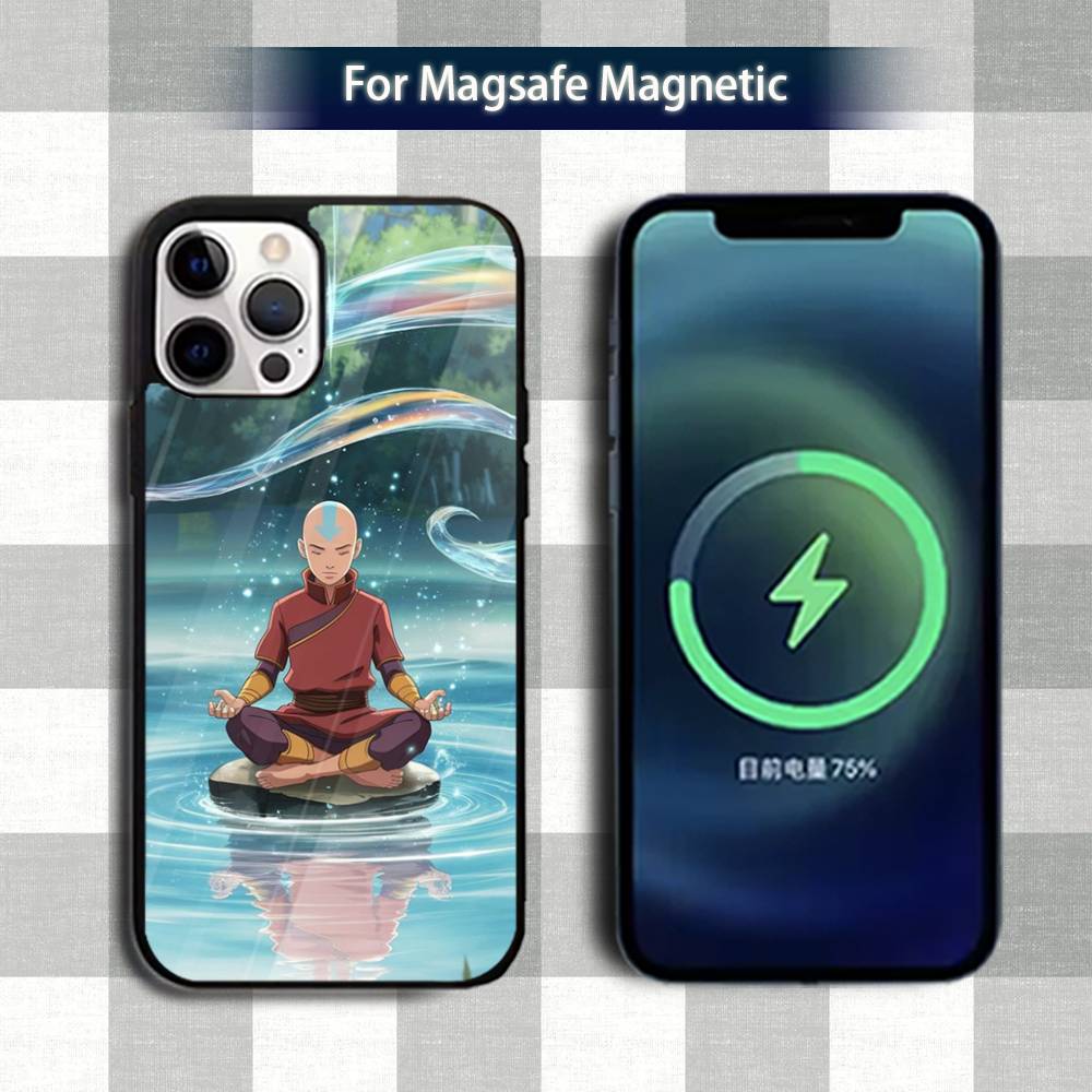 A-Avatar A-Appa AangS Phone Case For iPhone 13,12,15,17,11,16,14,Pro,Max,Plus,Mini,Magsafe,Magnetic Wireless Charging Case