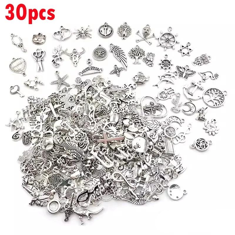 100pcs Tibetan Silver Mixed Pendant Animals Charms Beads for Jewelry Making Bracelet Earrings Necklace DIY Craft Art Charms