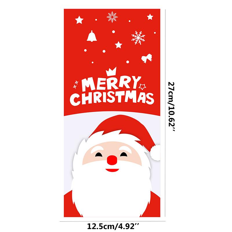 Set Crăciun Fericit Moș Crăciun Cadou Pungă Biscuiți Crăciun Petrecere Acasă Crăciun Formă Biscuiți Crăciun Anul Nou Autocolante Decorațiuni DIY
