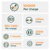 Hillmiles Milecity 1 26 Inch Electric Commuter Bike, 250W City EBike with 7 Speed, 36V 13Ah Removable Battery, Max 80km Range