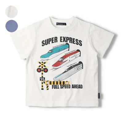 [Children's Clothing] Moujonjon (Moojeongjeong) Shinkansen Train Crossing Short Sleeve T-shirt 90cm-130cm F30883