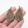 Feathers Leaf Nature Charm Antique Bronze Zinc Alloy Jewelry Making Supplies Bracelet Making Style Pendants