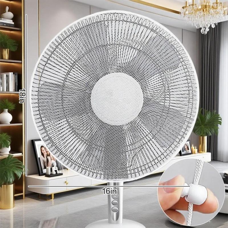 Mesh Fan Cover With Drawstring Fan Dust Cover Safety For Baby Finger Protector Kids Finger Guards Nylon Mesh Nets Summer Home