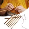 7 Pieces Knitter's Wooden Extra Long Crochet Hooks Set Knitting Needlecrafts Tool for Crocheting Sewing Weaving 4mm-7mm