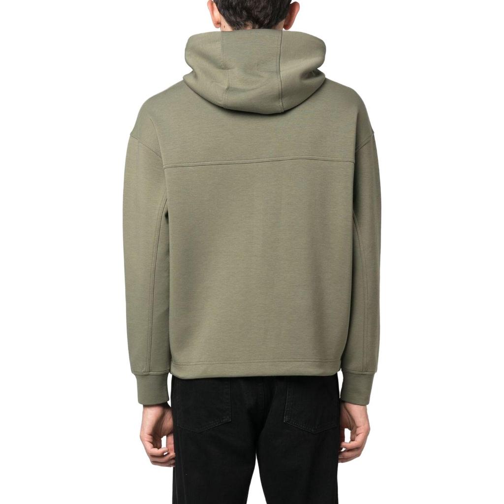 Emporio Armani logo-embroidered drawstring hoodie 6R1MCM-1JHSZ-0643
