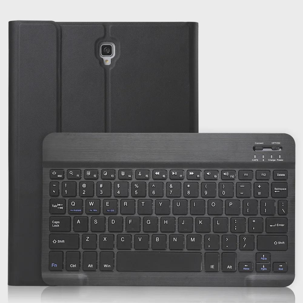Samsung Tab A 10.1" T510 Split Leather Bluetooth Keyboard Case, Ultra-Thin Design