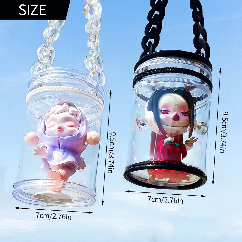 Creative Thicken Transparent Bag for Doll Display Storage Bag Mystery Doll Protection Case Mystery Toy Storage Boxes for Doll Toy Zipper Pouch