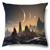Cosmic Landscape And Mysterious Planet Pillows Pattern Cushion Cover Suitable For Sofa Bedroom Car Pillow Cover