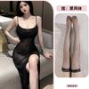 teasing long dress transparent suspender nightdress erotic underwear passion pure desire mesh dress one-piece temptation suit