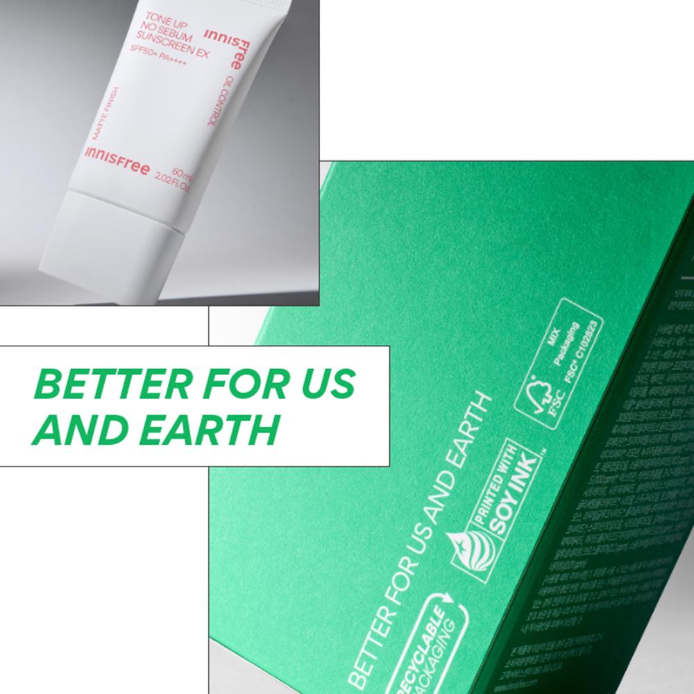 Innisfree Tone Up No Sebum Sunscreen EX 60ml (SPF50+/PA++++)