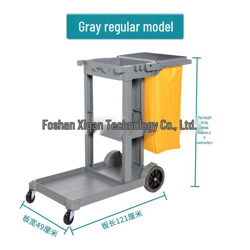 Multi-Functional Cleaning Trolley for Janitorial & Hotel Services - Linen & Tool Storage Cart.