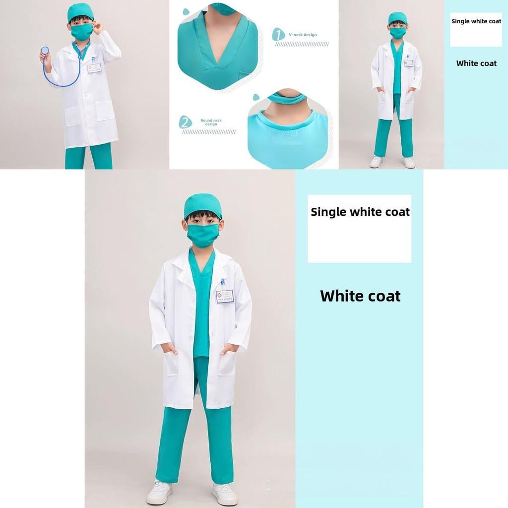 Children Epidemic Prevention Suit Doctor Costume Set With Cotton Fabric For Role Play And Stage Performances
