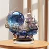1pcs2D flat crystal pirate ship decoration ornament cruise crystal, home decoration, gift for classmates and friends