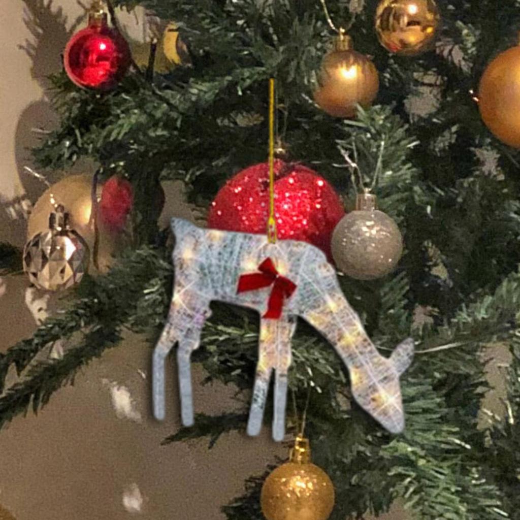 Christmas Tree Hanging Ornament Acrylic Decoration Elk Pendant for Outdoor