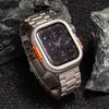 Custodia+Cinturino per Apple Watch Ultra 2 Cinturino 49mm 46mm 42mm 45mm 44mm Braccialetto in Acciaio Inossidabile IWatch Serie 10 9 8 7 SE Copertura Metallica