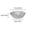 20/10pcs Reusable Non-stick Ripple Egg Tart Mold Aluminum Alloy Flower Shape Cupcake Mold Pudding Jelly Mold Muffin Baking Cup